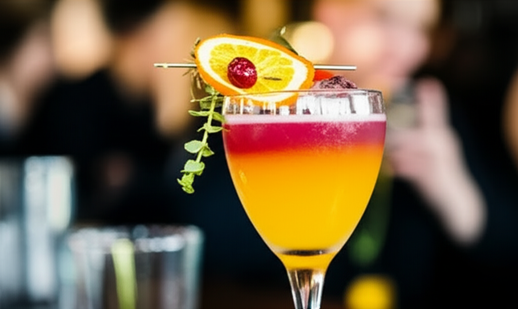 Elegant cocktail presentation at a San Diego event